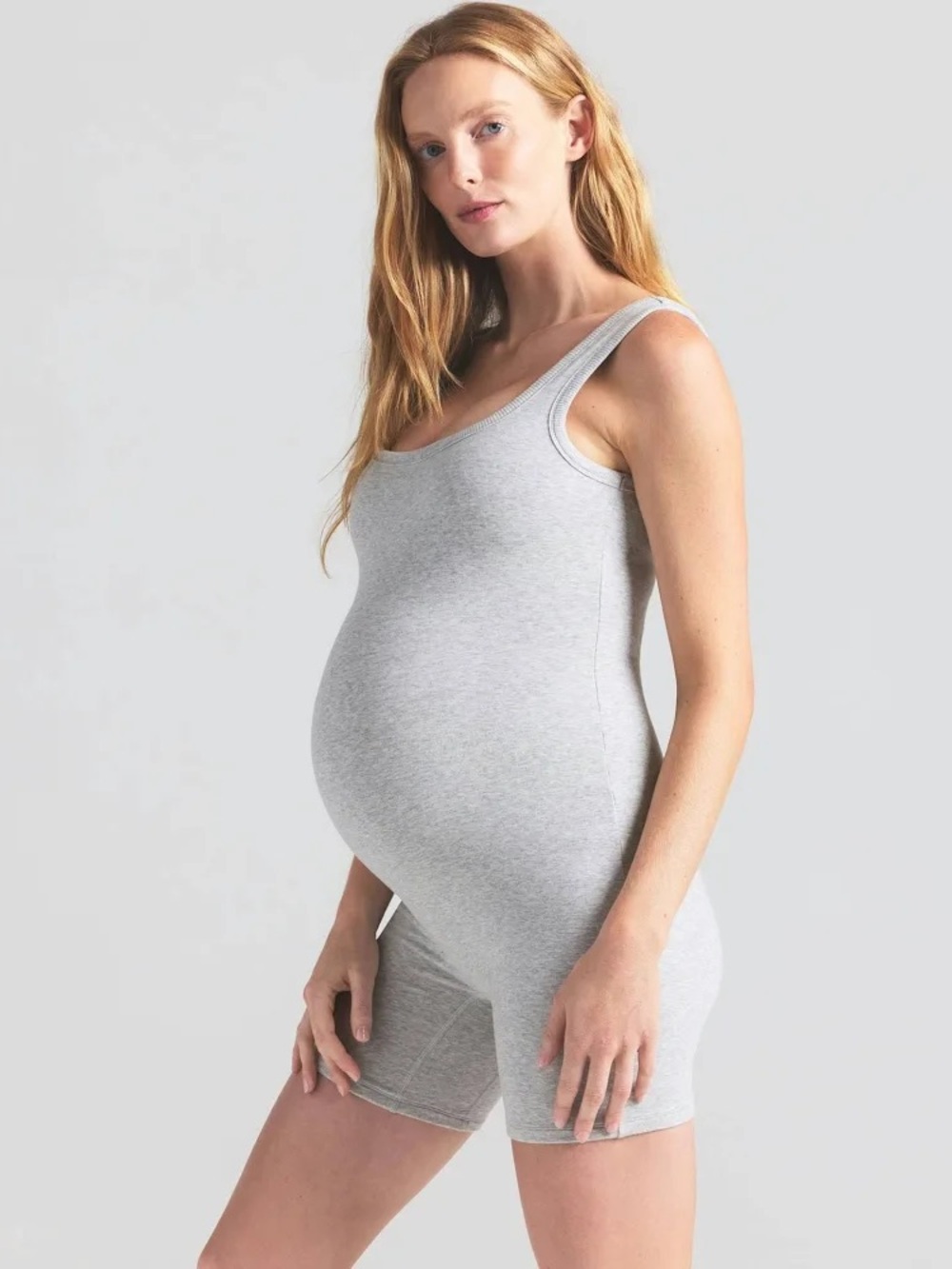 Skims Gray Maternity Tank Romper